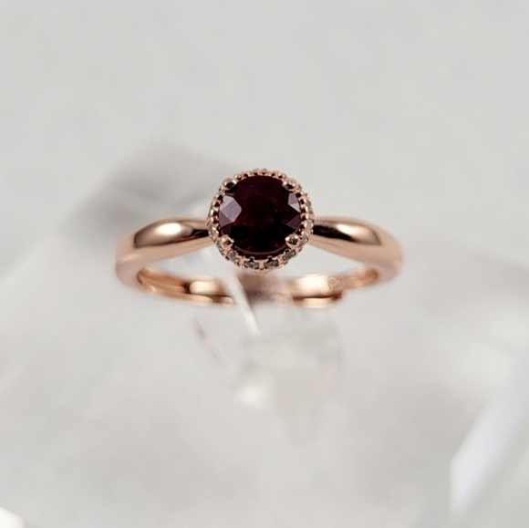 0.65ct Ruby Rose Gold Ring - Picture 13 of 13